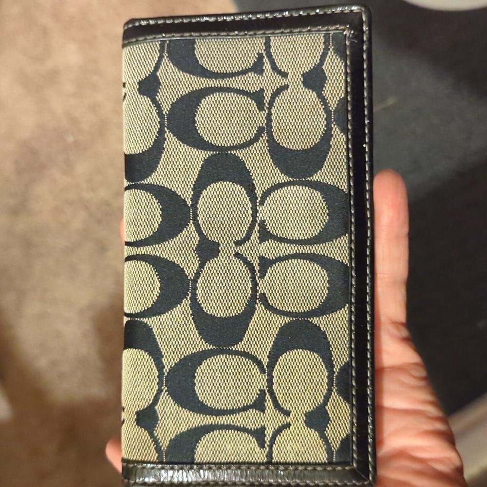 Coach checkbook cover